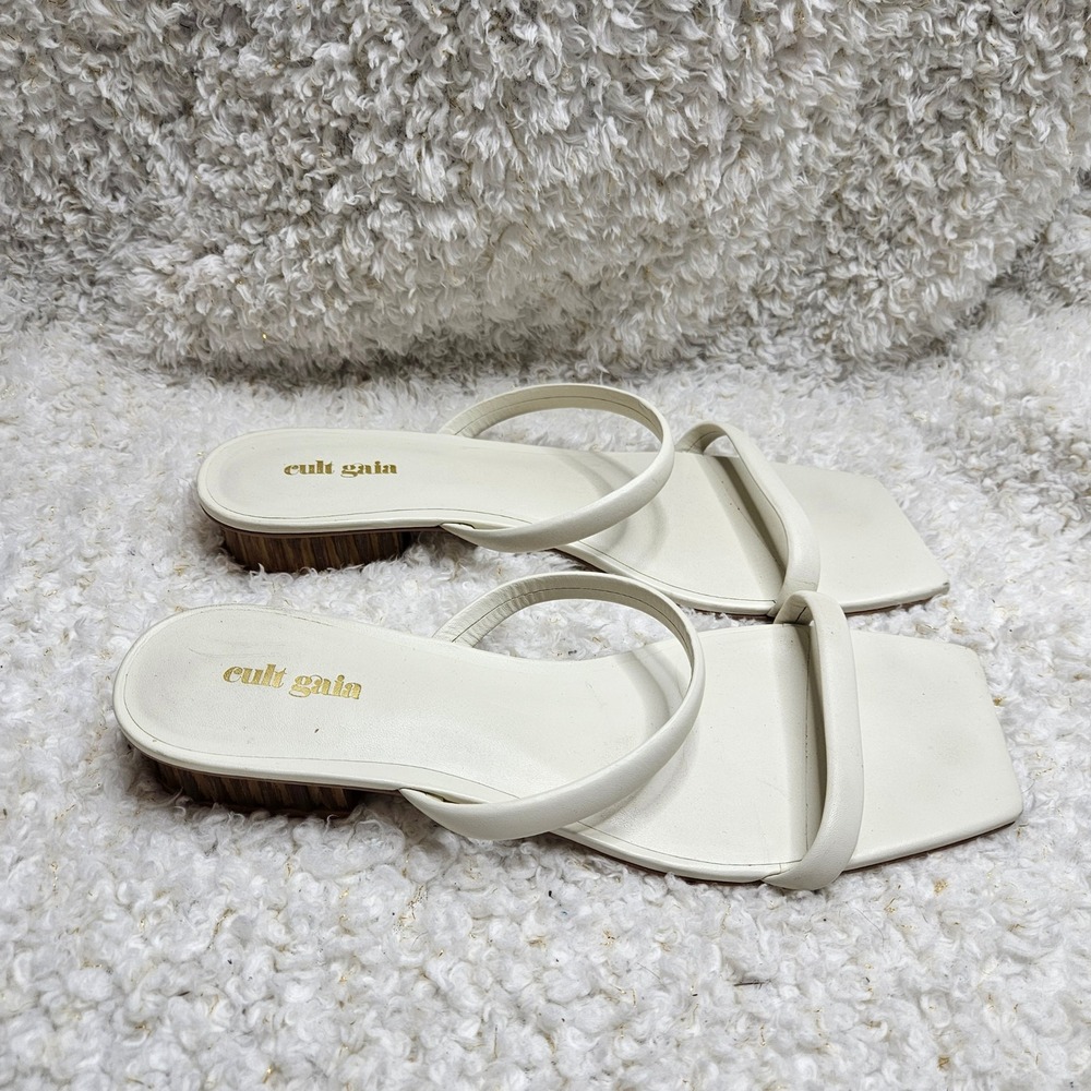 Cult Gaia Liz Cream Slideโ Strappy Low Heel Sandals size 42